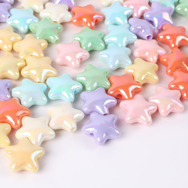 Wholesale 10pcs Cute Star Five-Pointed Star DIY Beads Colorful Versatile Accessories