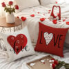 Wholesale Red Heart Print Pillowcase Valentine's Day Set Pillowcase
