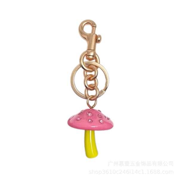 Wholesale Multi colored three-dimensional mushroom keychain