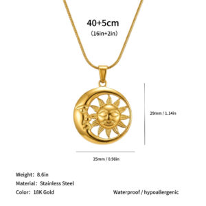 Golden sun and silver moon