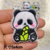 Wholesale Self-Paste Plush Cartoon Panda Embroidered Cloth Sticker DIY Accessories