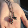 Wholesale Dark Crow Gemstone Prison Pendant Necklace