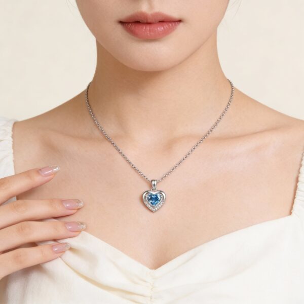 Wholesale Titanium steel necklace for women with micro inlaid full zircon, light luxury style