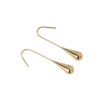 Wholesale Stainless steel stud earrings with gold-plated teardrop round beads
