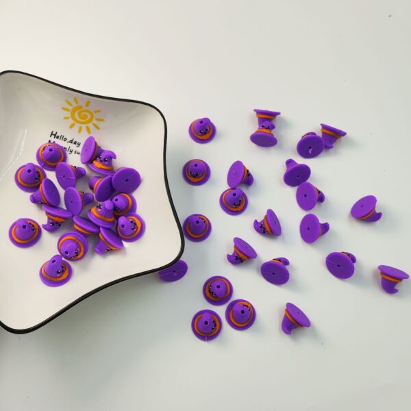 O1CN015Nl9E02FO3gYEKBbw_2216349148869-0-cib Wholesale 10pcs 3D Hot Selling Halloween New Witch Hat Three-dimensional Silicone Cartoon DYI Beads