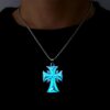 Wholesale Cool glow-in-the-dark cross necklace