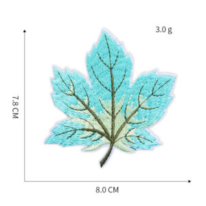Blue maple leaf cloth patch 1#