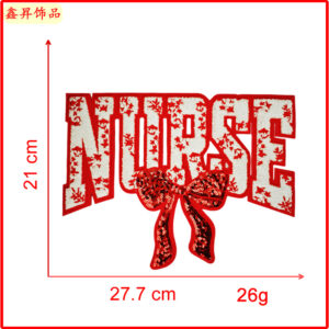 Hot melt glue*red*letter bow*bow nurse*height 22*27.4cm