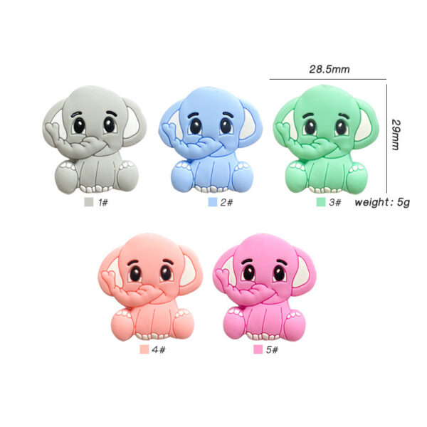 Wholesale colorful cartoon elephant animals 3D focal beads