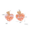Wholesale Acrylic stainless steel earrings, heart-shaped Valentine's Day earrings