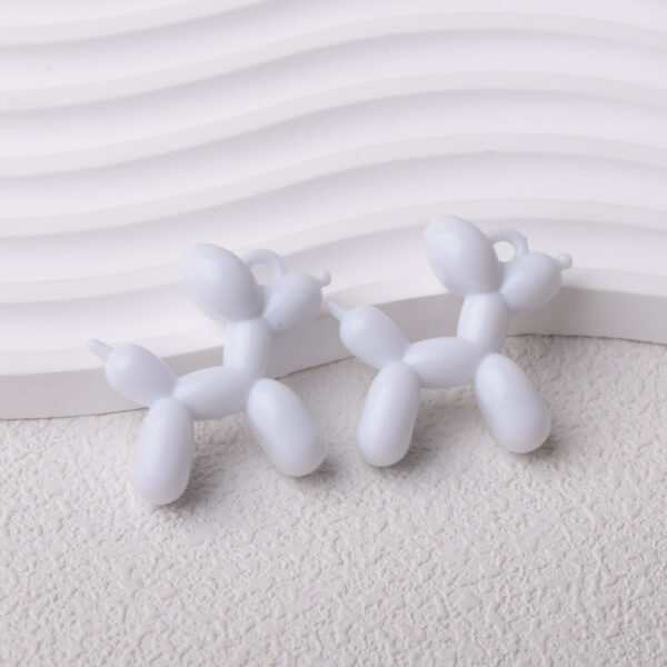 Wholesale Acrylic Transparent Jelly Balloon Dog Pendant Necklace Jewelry