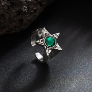 Antique Silver + Dark Green - 00946