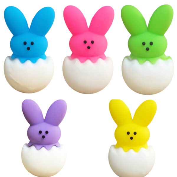 Wholesale Cross Border Hot Sale 3D Easter Bunny Silicone Beads TK Live Amazon DIY String Pen Beads Accessories