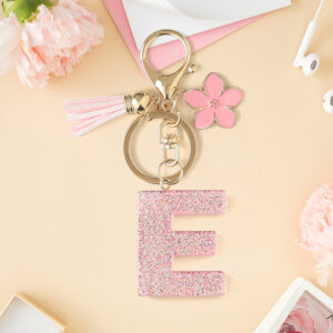 Pink e keychain