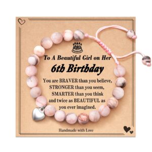 Pink zebra heart braided rope bracelet