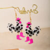 Wholesale Flat Christmas Fun Creative Animal Acrylic Earrings