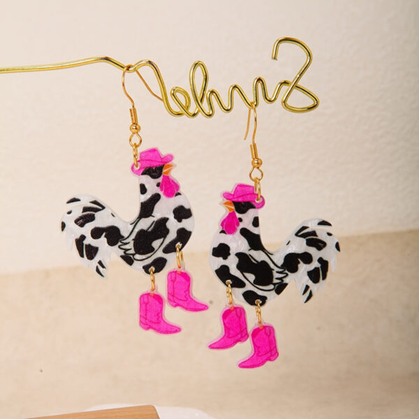 Wholesale Flat Christmas Fun Creative Animal Acrylic Earrings