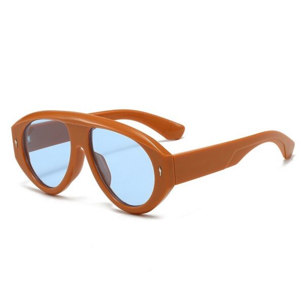 Wholesale Sunglasses for Men with European and American Style Large Frame Burgundy Sunglasses for Women