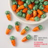 Wholesale Ceramic Carrot Cute Cartoon Polka Dot Cylinder Beads