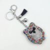 Wholesale cartoon owl rhinestone keychain