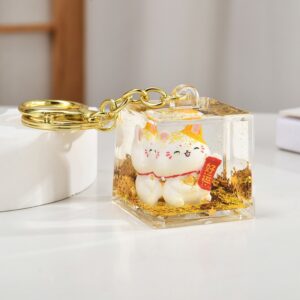 Lucky cat【good luck】 / Light gold buckle + lucky cat