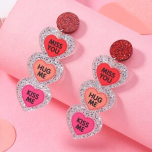 3 consecutive love earrings