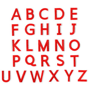 Red letters set of 26