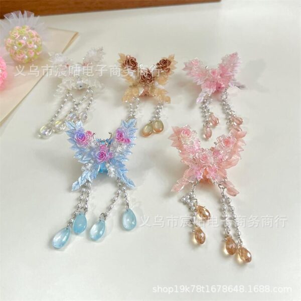 Wholesale Luminous Dead Leaves Butterfly Slipping Beads Diy String Pen