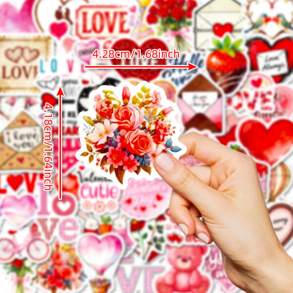 Wholesale 56pcs Valentine's Day Series Creative Graffiti Stickers
