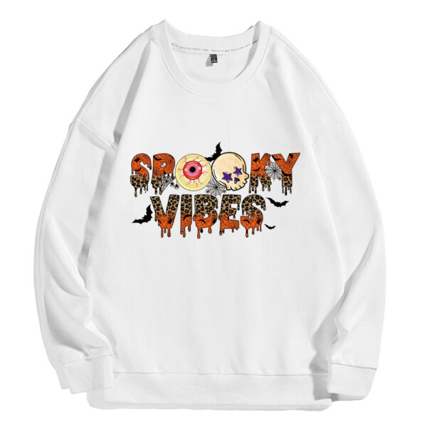 Wholesale Cross-Border Exclusive Supply of Halloween Skull White Ink Heat Transfer Stickers for T-Shirts, Custom Heat Transfer Stickers, Ready Stock