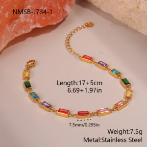 Nmsb-j734-1 gold rectangular bracelet / 18K