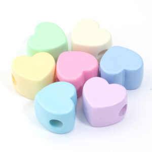 Peach hearts randomly mixed colors / 19.5*21.5mm aperture 6.2mm