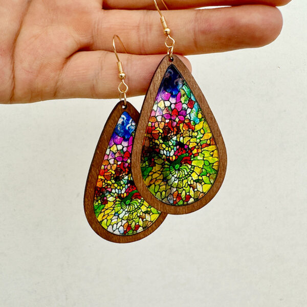 O1CN015kQYli1zp38cxnPiF_2215459036762-0-cib Wholesale Waterdrop shaped colored printed acrylic earrings