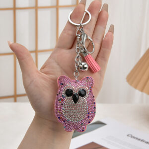 Color pink / Keychain+owl