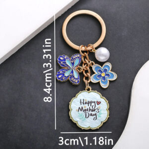 ER701-Drip Blue Mother's Day Keychain -13.9g