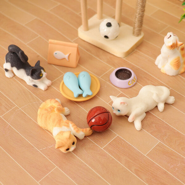 Wholesale Miniature cat climbing frame simulation cat toy model Doll Accessories
