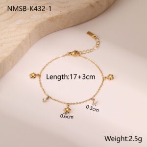 Nmsb-k432-1 gold star bracelet / 18K