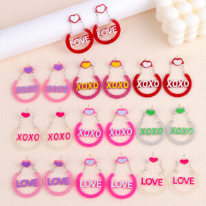 Wholesale Valentine's Day love Acrylic Earrings
