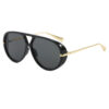 Wholesale Double beam toad mirror large frame sunglasses