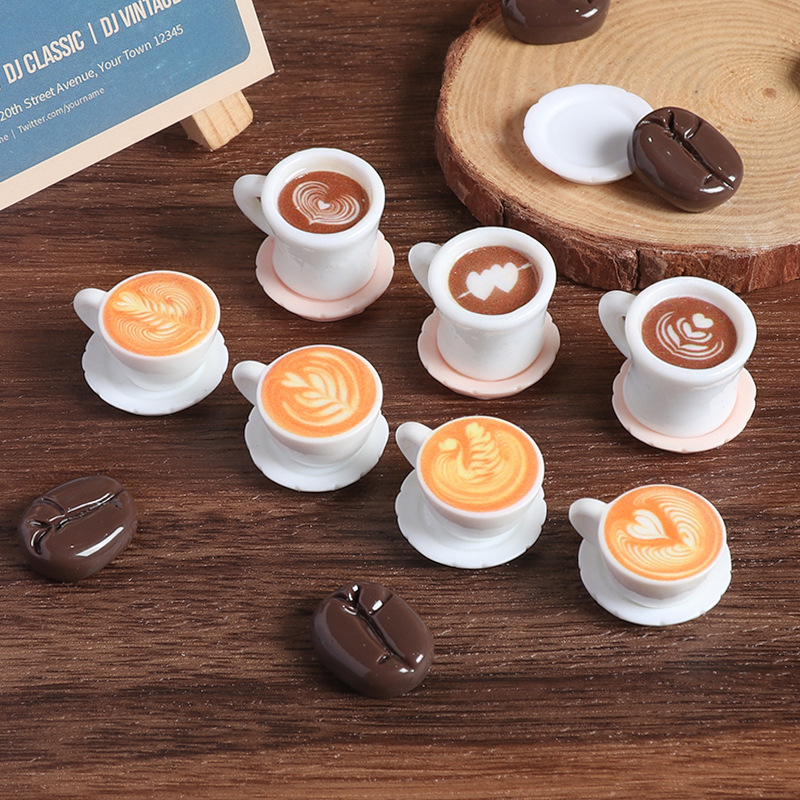 Wholesale Miniature Doll House Ornaments, Latte Art Coee Cs, Doll Aessories