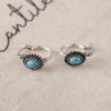 Wholesale Fashion Retro Turquoise Bohemian Style Oval Earrings