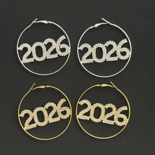 Wholesale Number 2026 rhinestone round earrings