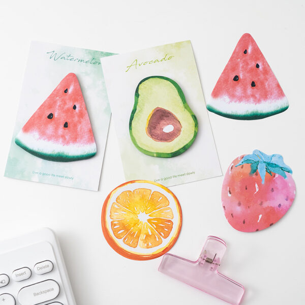 Wholesale Colorful cartoon fruit sticky notes
