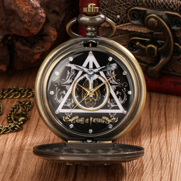 Wholesale Golden quartz castle commemorative movement cket watch  OLY Exclusive