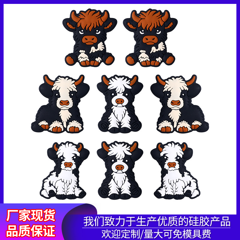 Wholesale cartoon highland bull Focal Beads