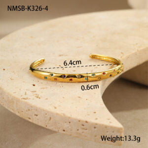 Nmsb-k326-4 gold colored diamond bracelet / 18K