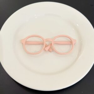 flesh-pink solid color large glasses