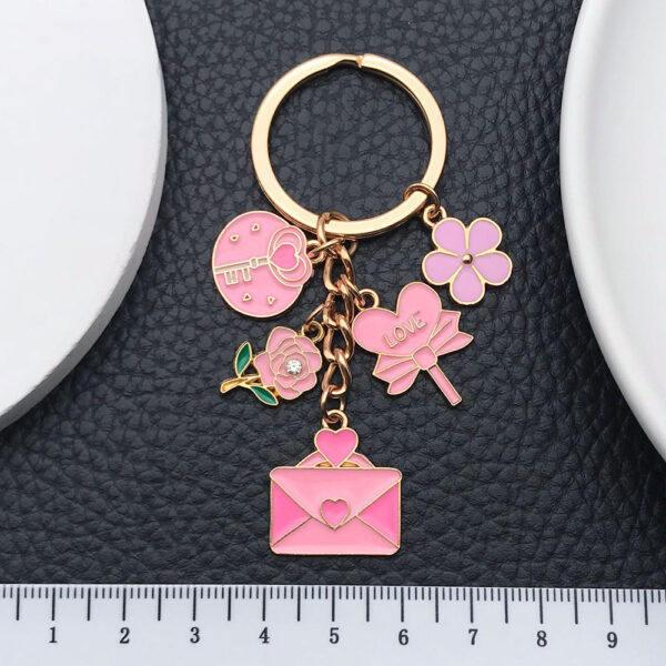 Wholesale Pink Cherry Blossom Love Candy Envelope Keychain
