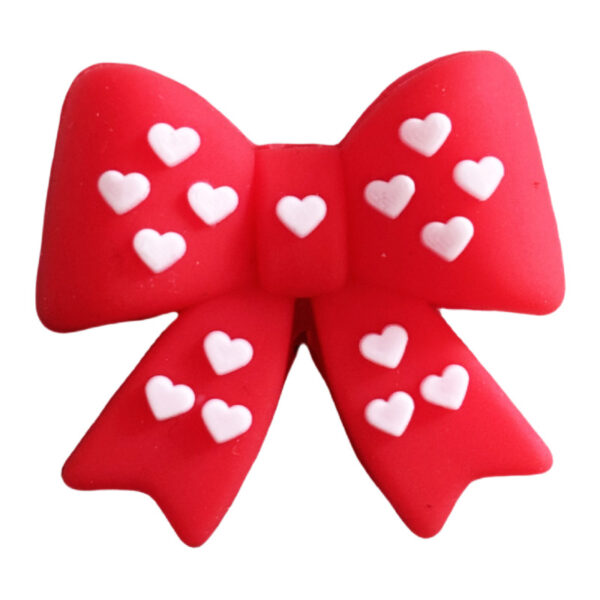 Wholesale Cross-border explosions 3D bow silicone beads TK live Amazon diy string pen beads accessories