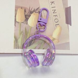 Purple plated earphones + door buckle